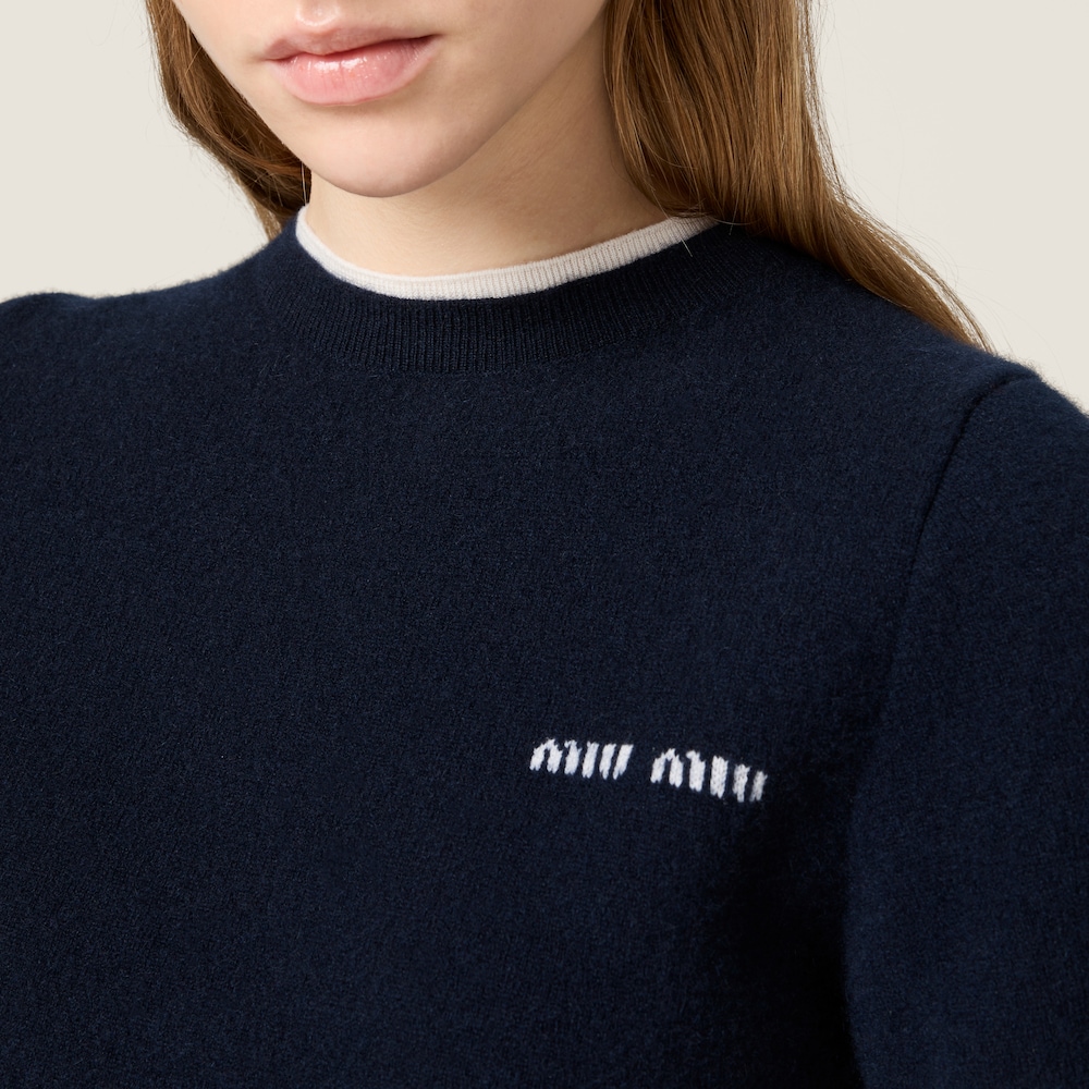 Cashmere and wool crew-neck sweater