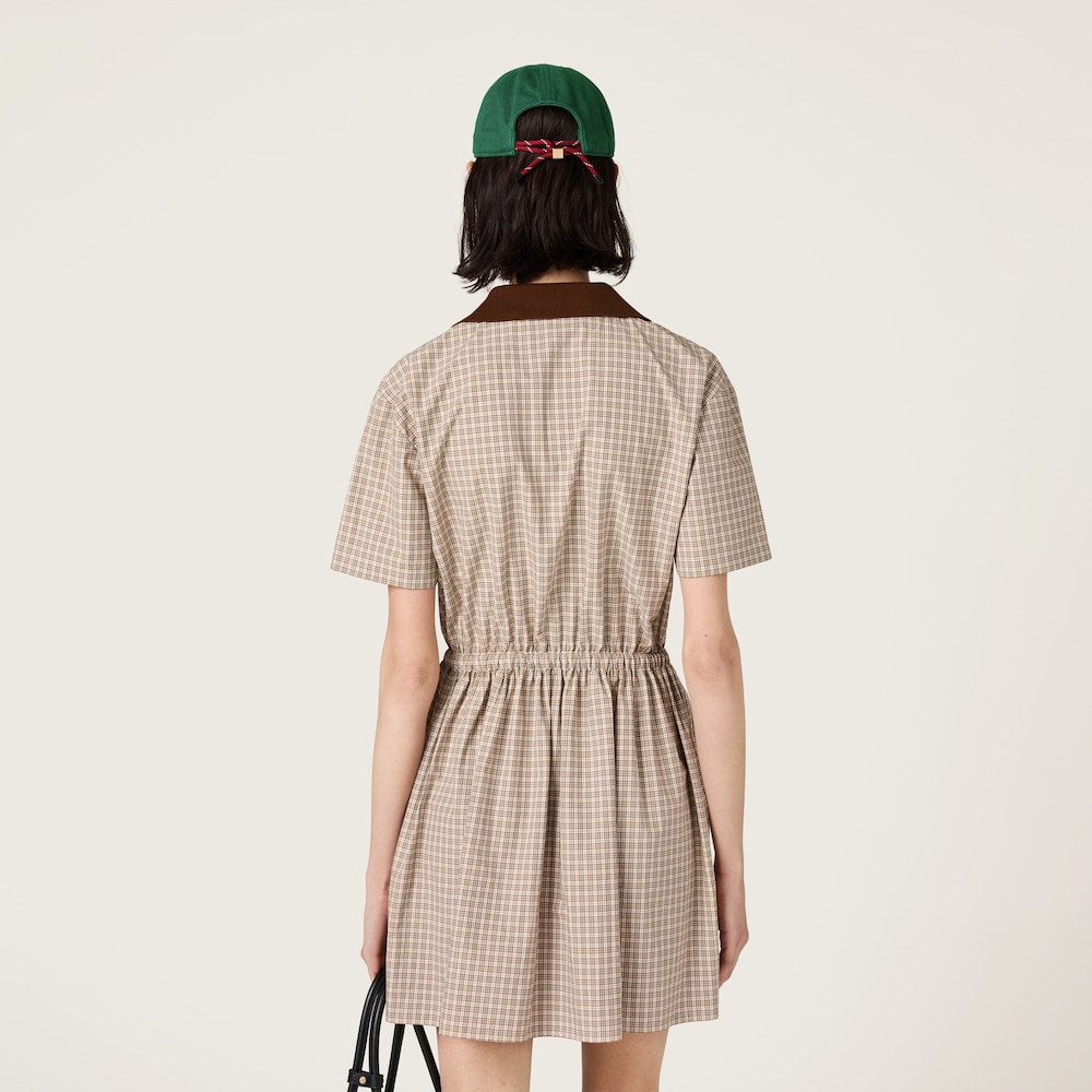 Checked mini-dress