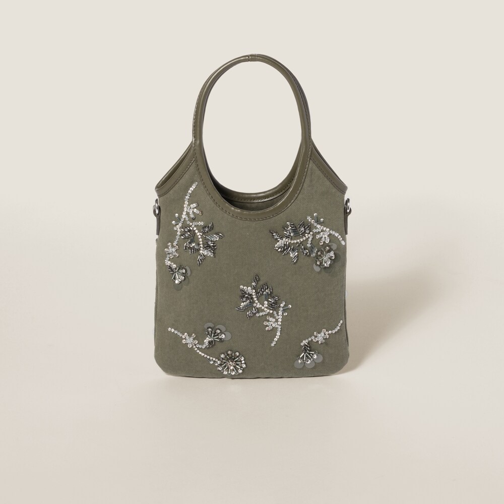 IVY embroidered gabardine bag