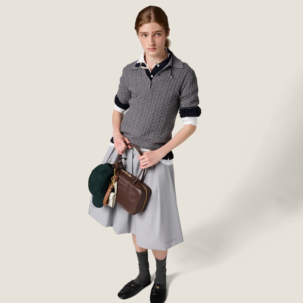 Beau leather top-handle bag