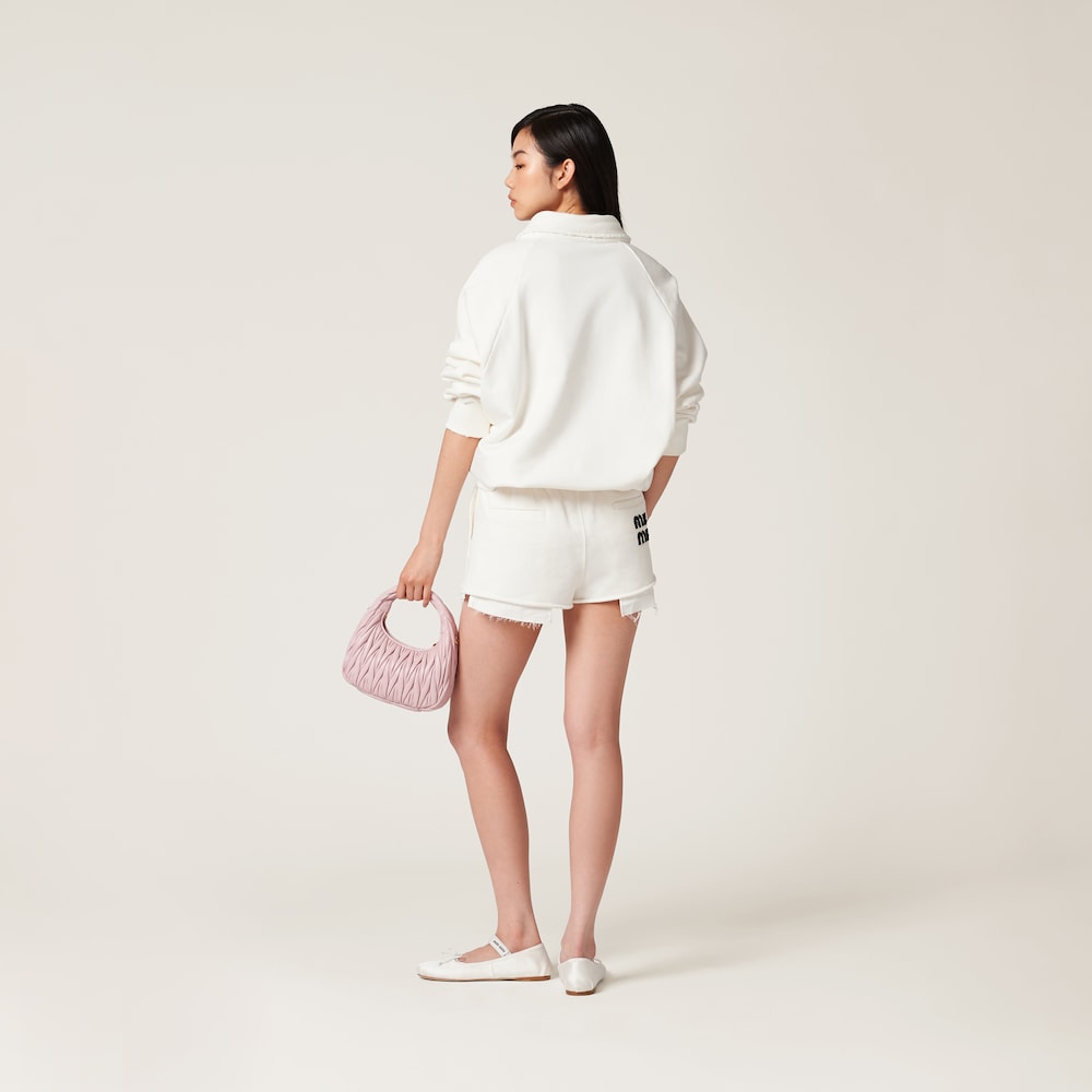 Embroidered cotton shorts