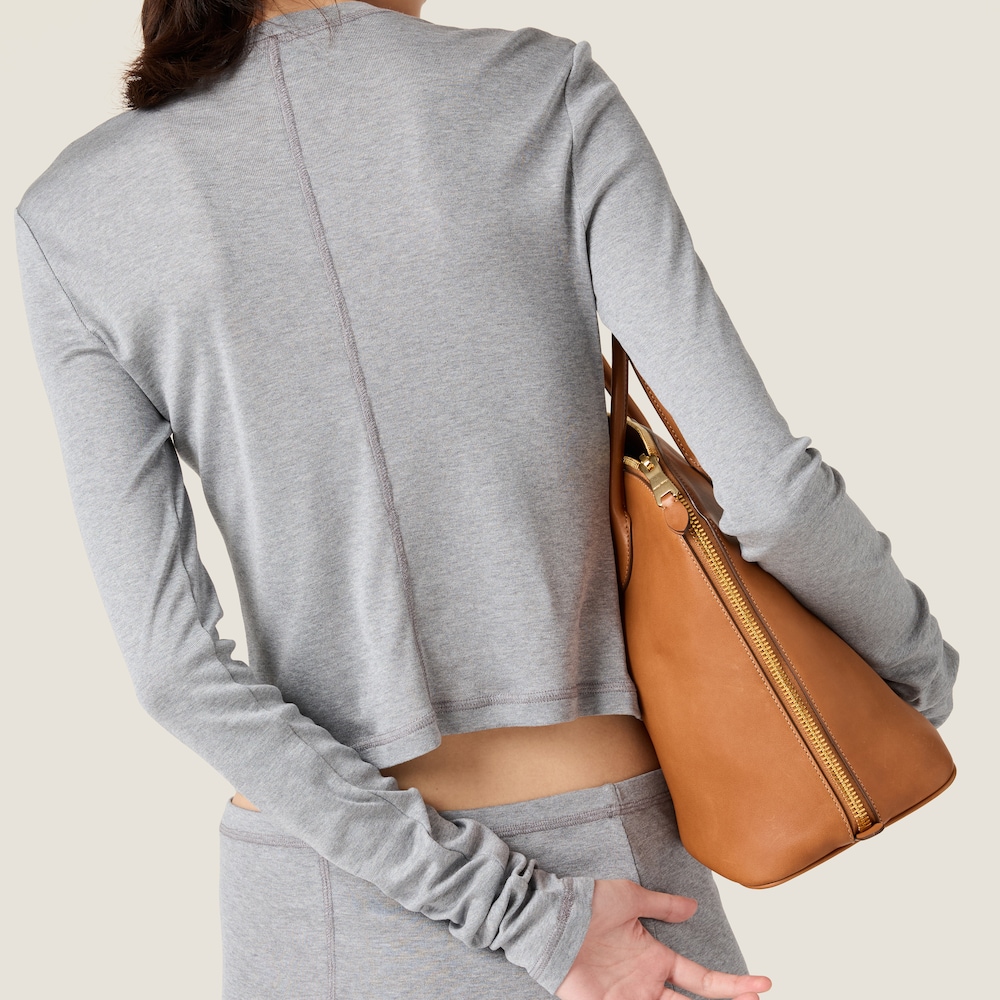 Jersey silk top with logo