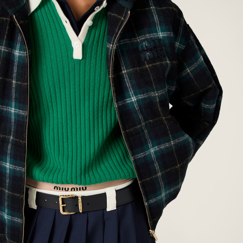 Plaid hoodie jacket