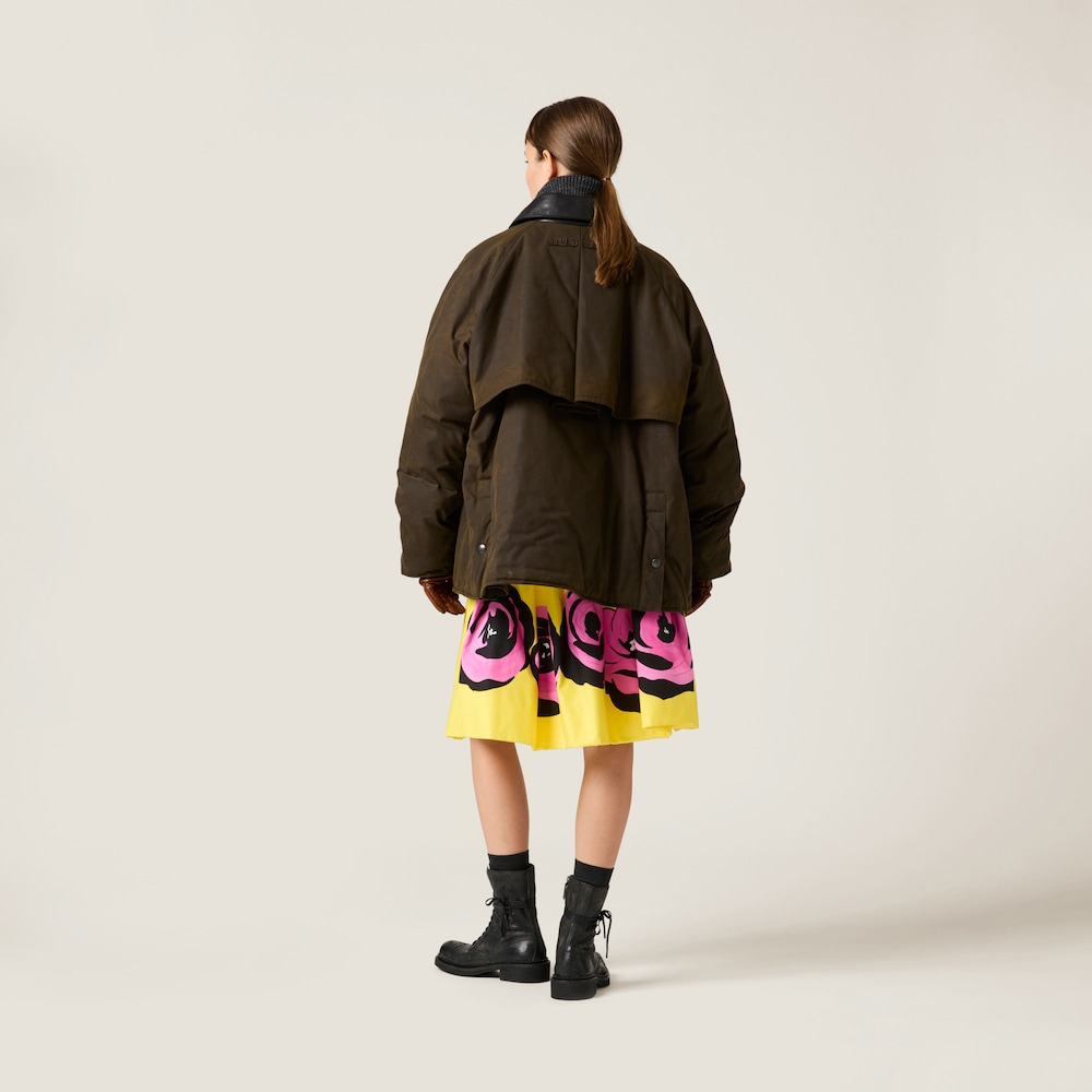 Waxed canvas blouson jacket