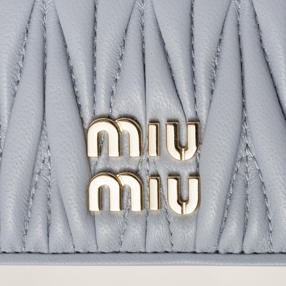 Matelassé nappa leather card holder