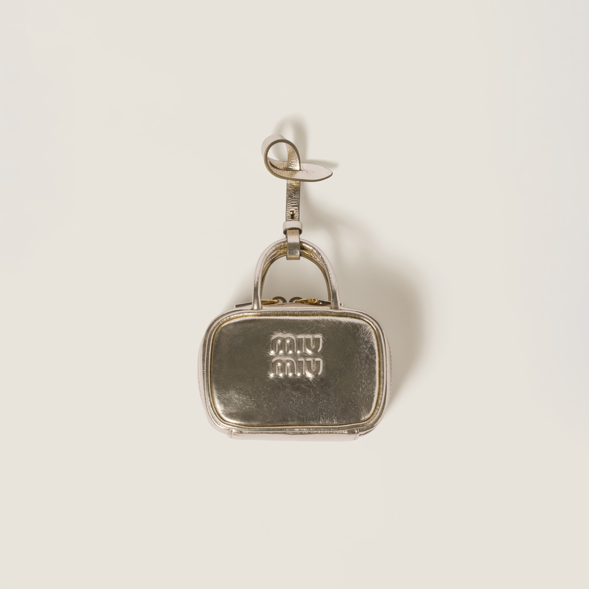 Beau laminated leather micro bag