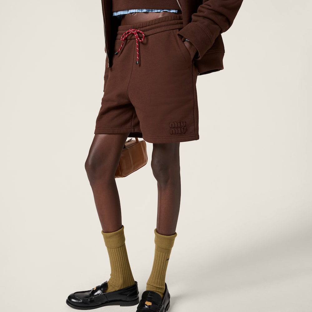 Cotton fleece shorts