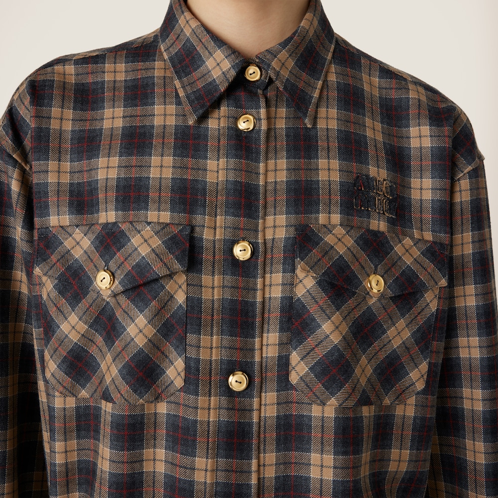 Wool tartan shirt
