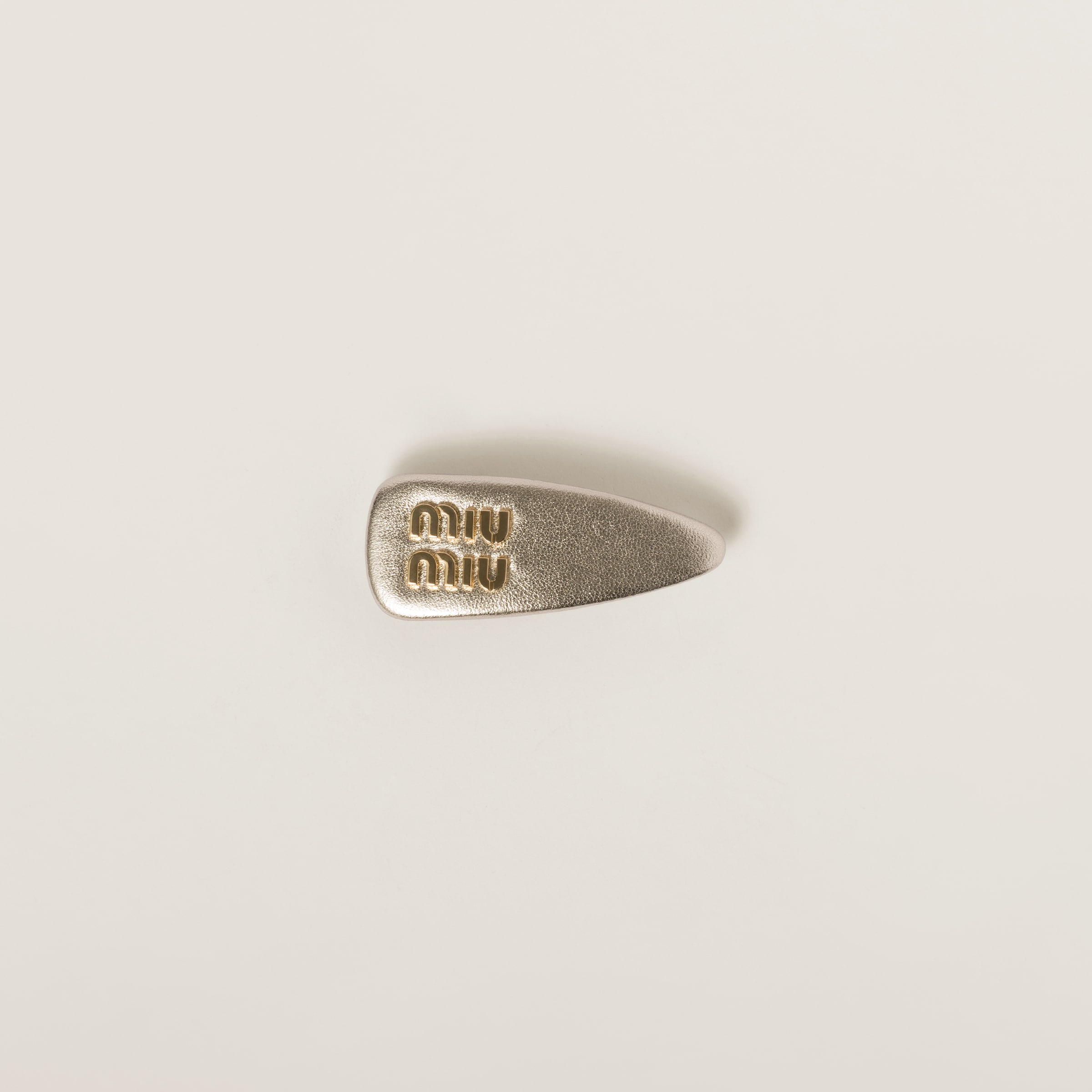 Nappa leather hair clip
