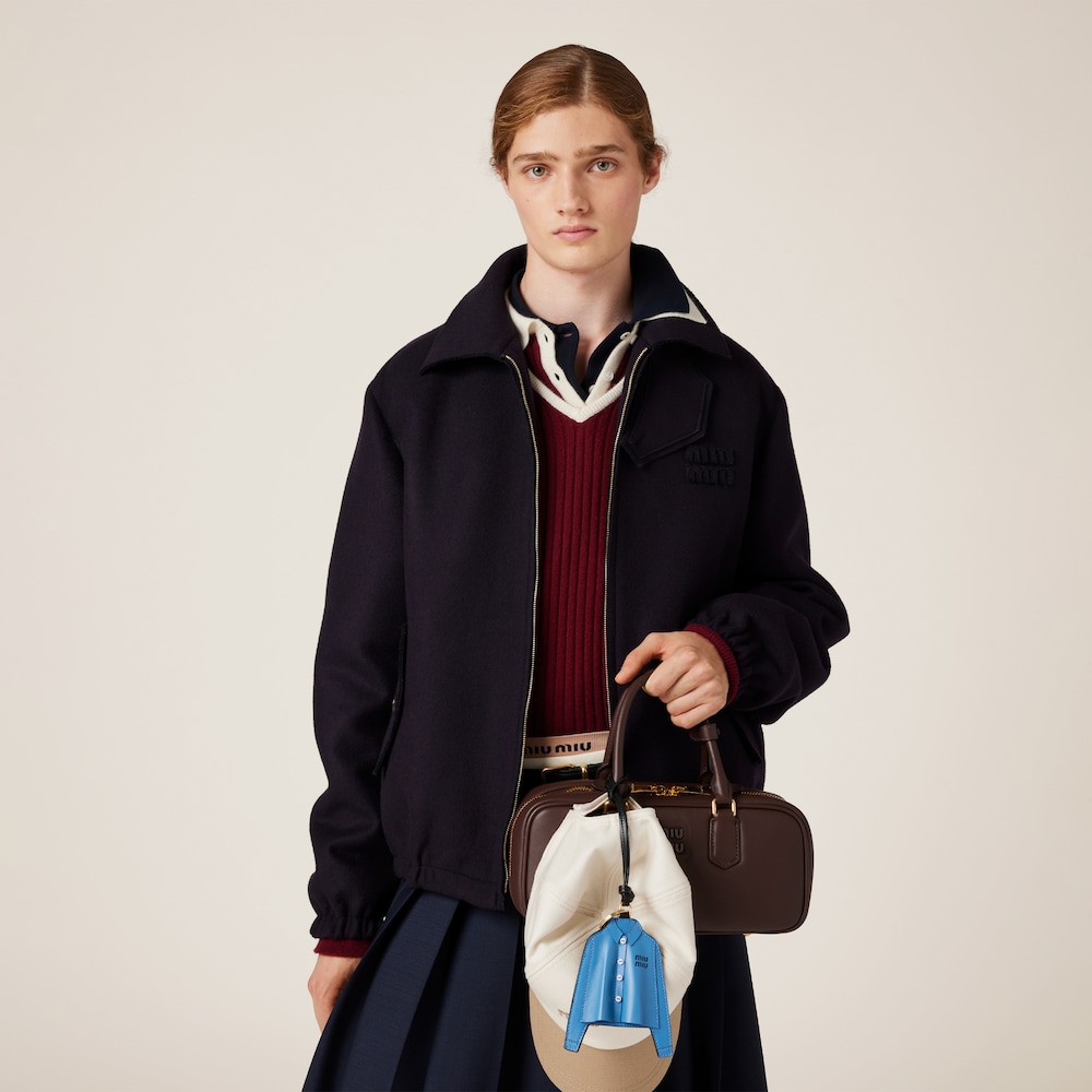 Wool blouson jacket