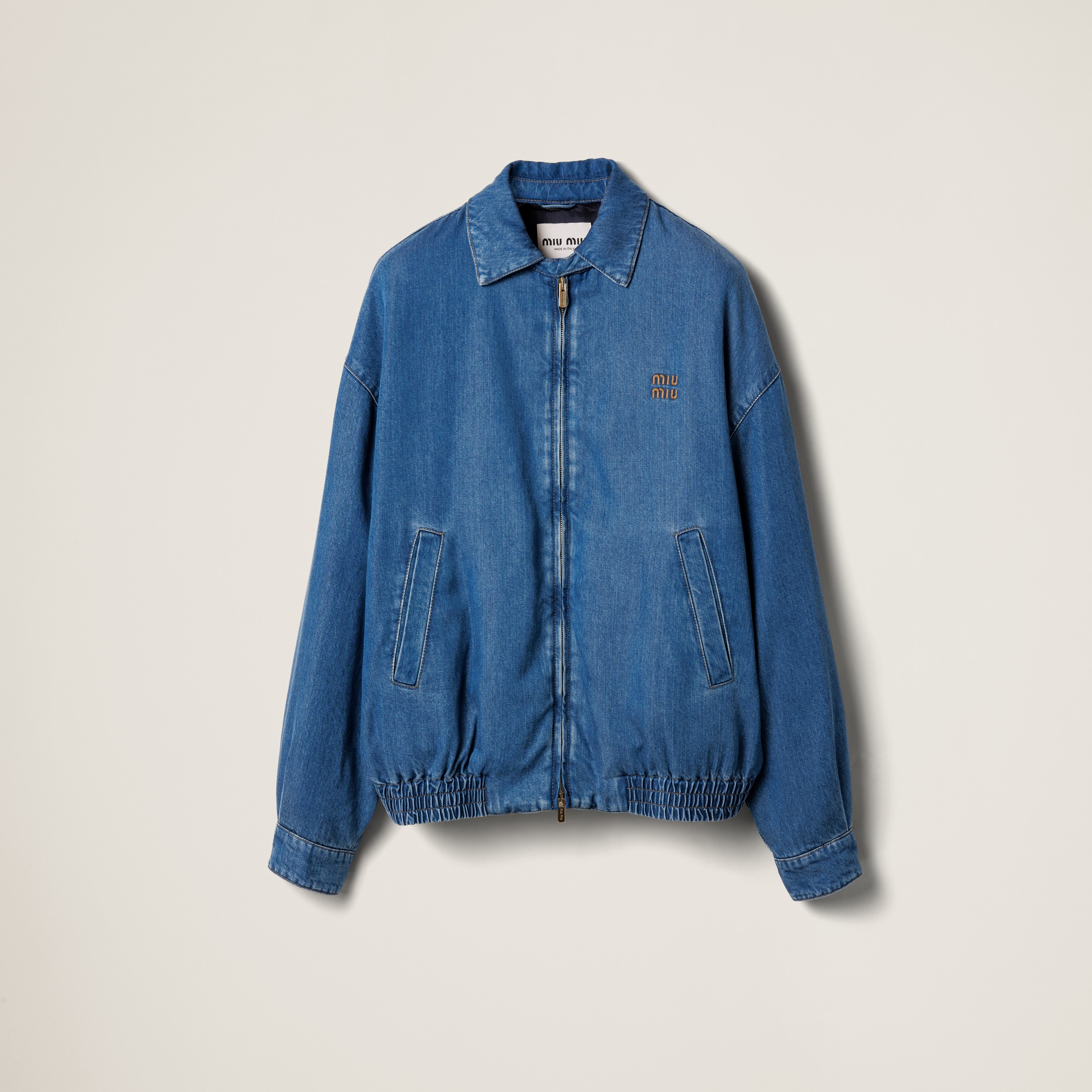 Denim down jacket