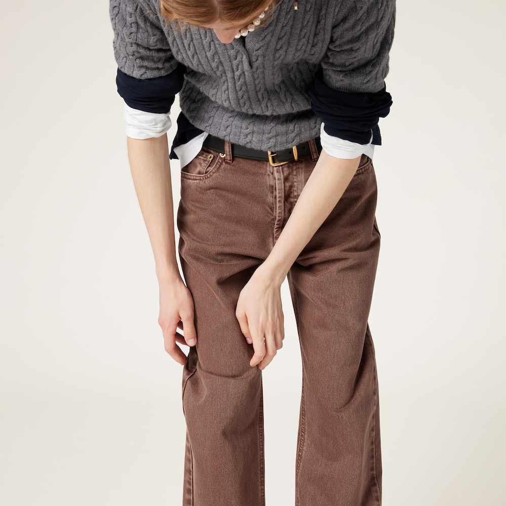 Five-pocket bull denim trousers