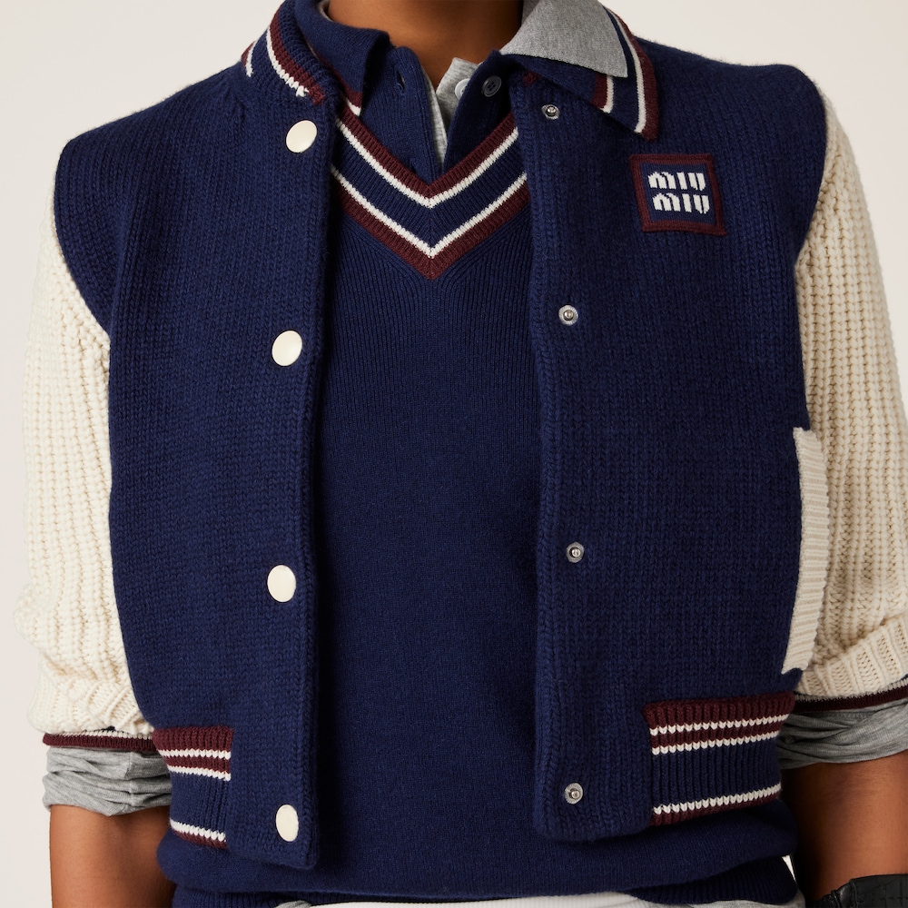 Wool and cashmere knit vest