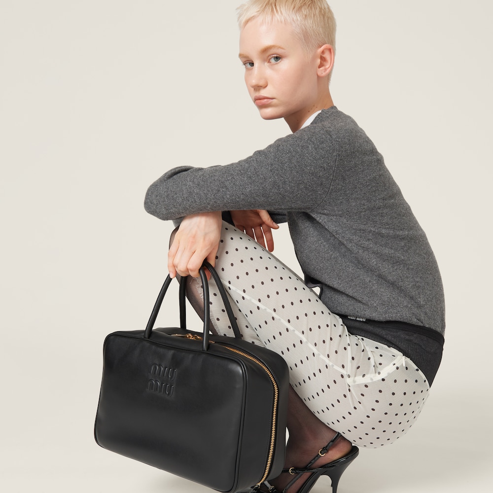 Polka-dot chiffon skirt