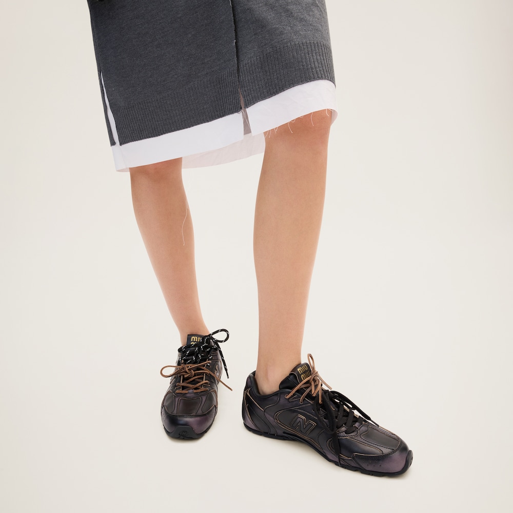 Knit and poplin dress
