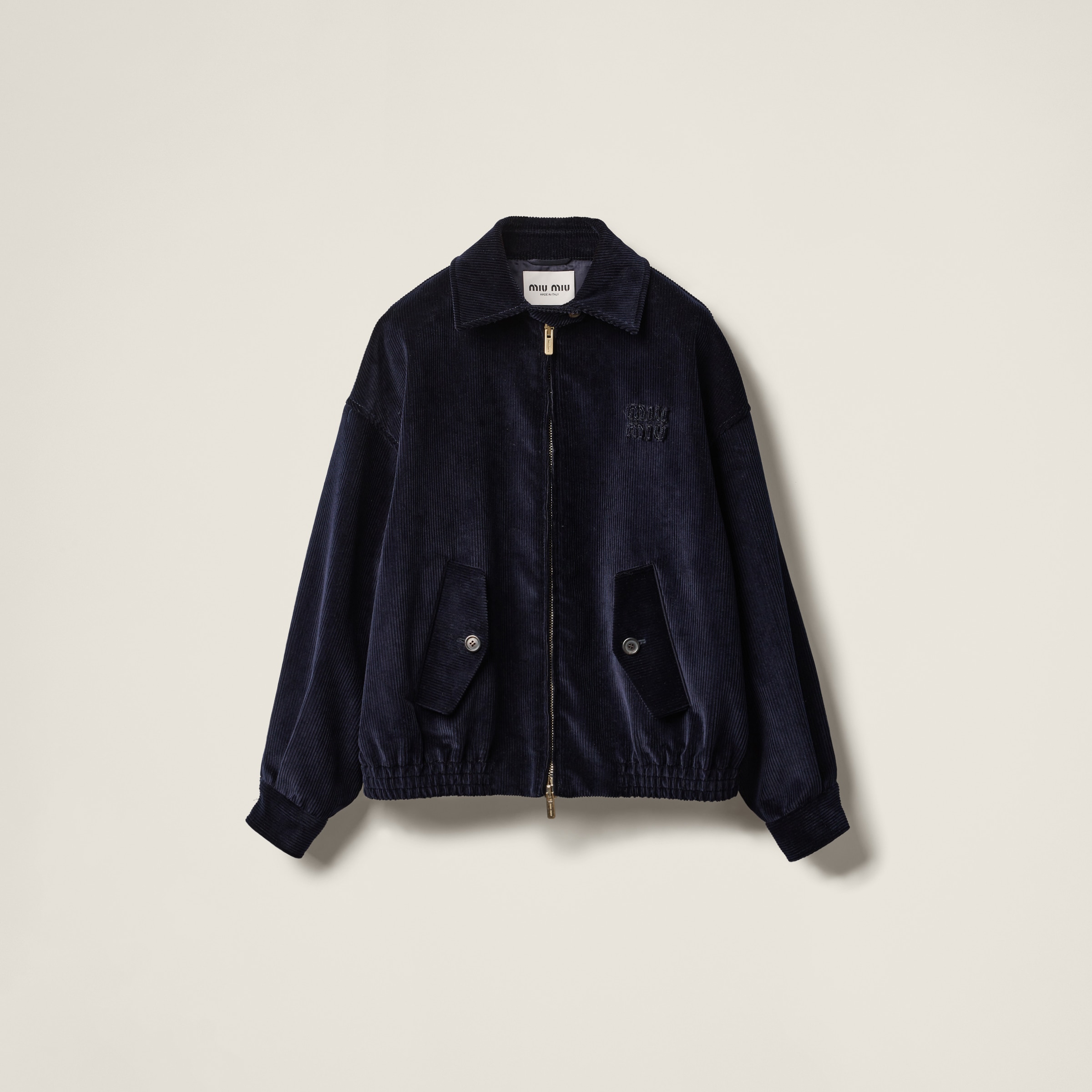 Corduroy blouson jacket
