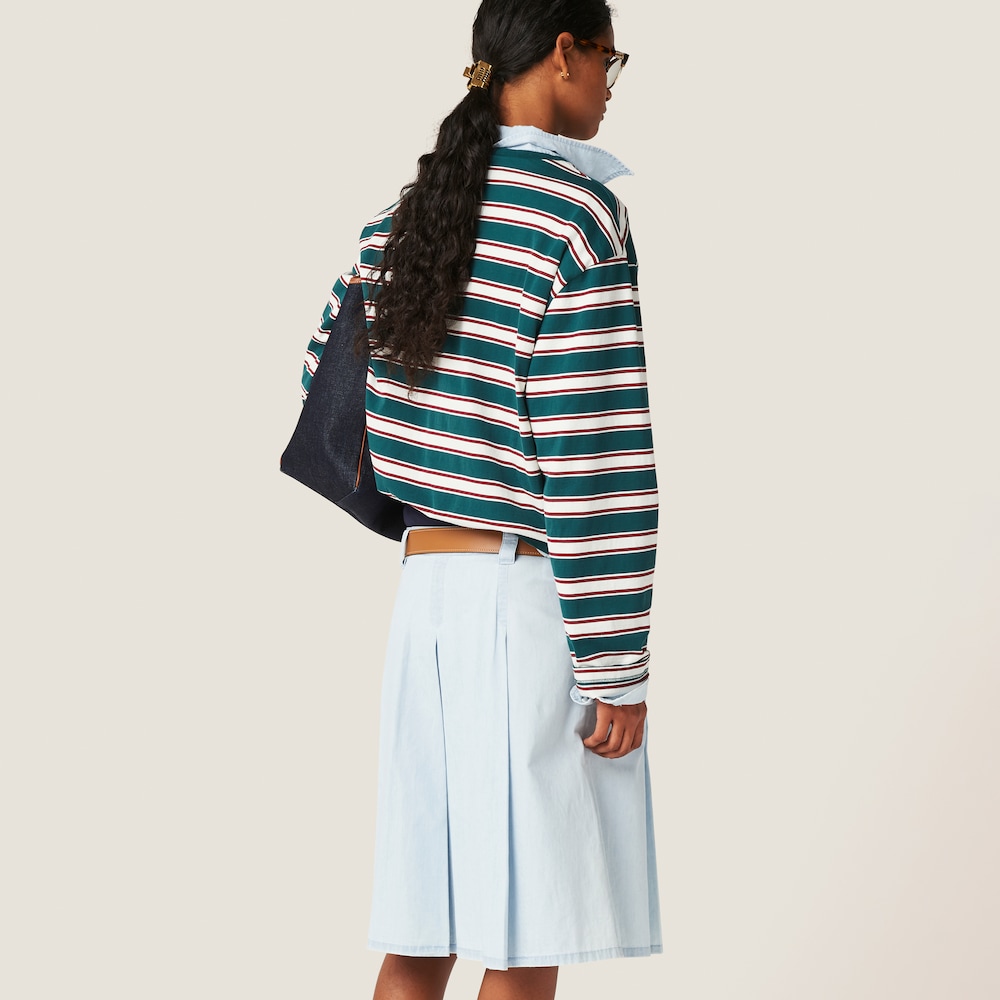 Long-sleeved cotton jersey T-shirt