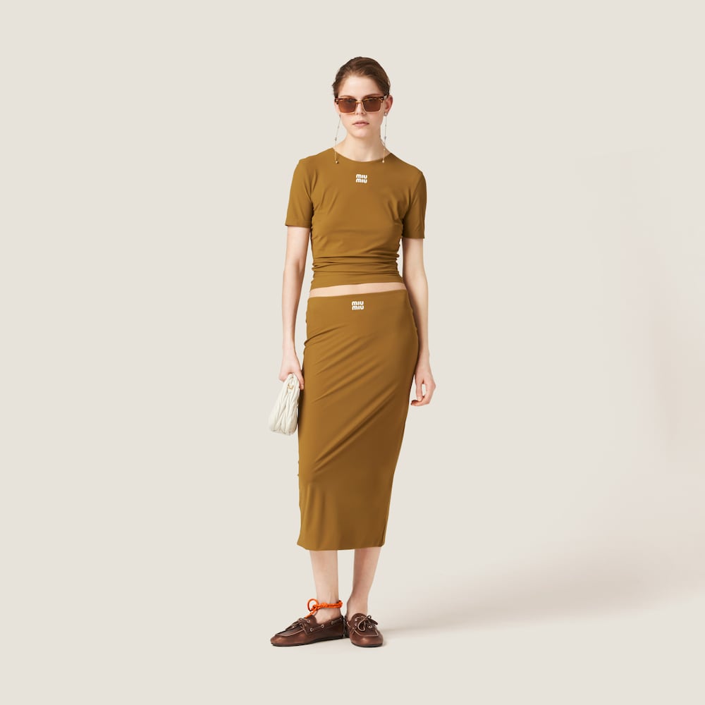 Stretch jersey top