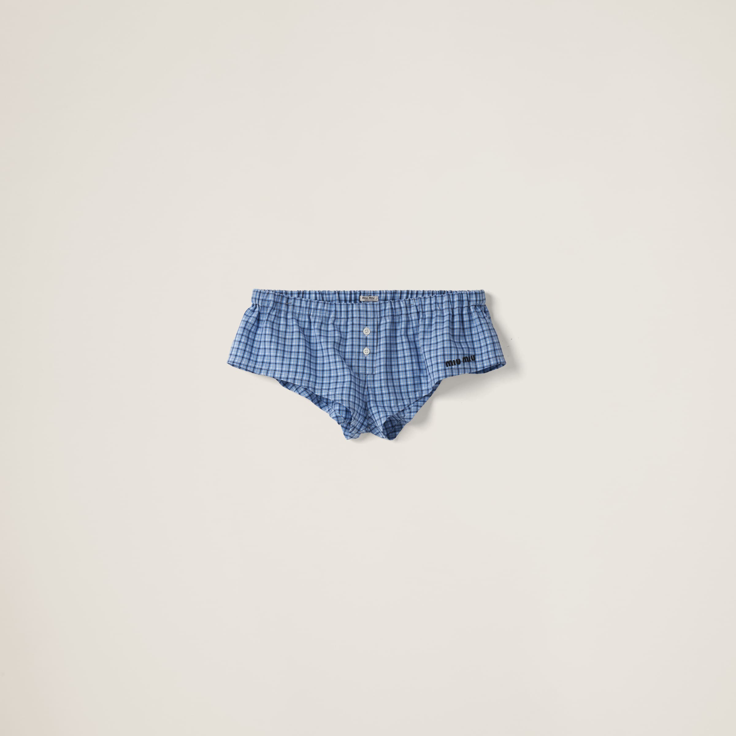 Checked boxer shorts