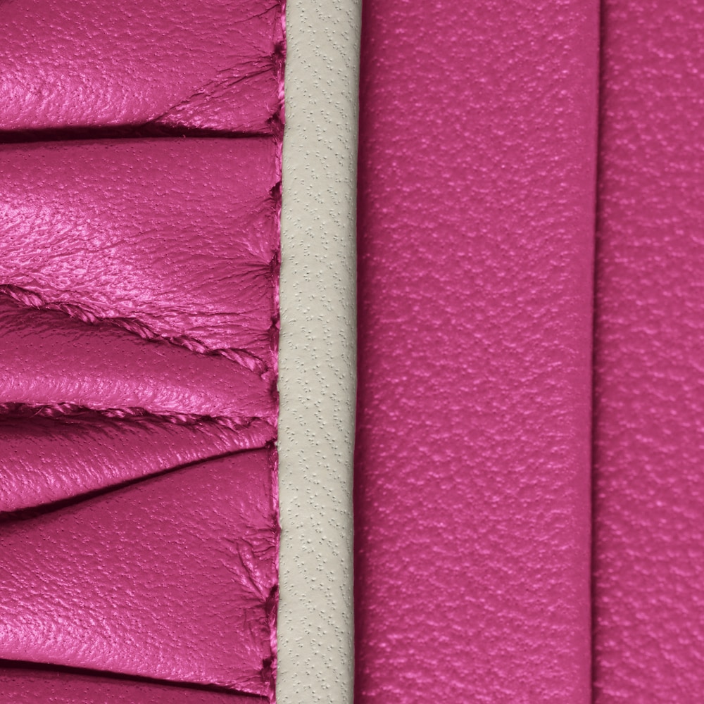 Matelassé nappa leather card holder