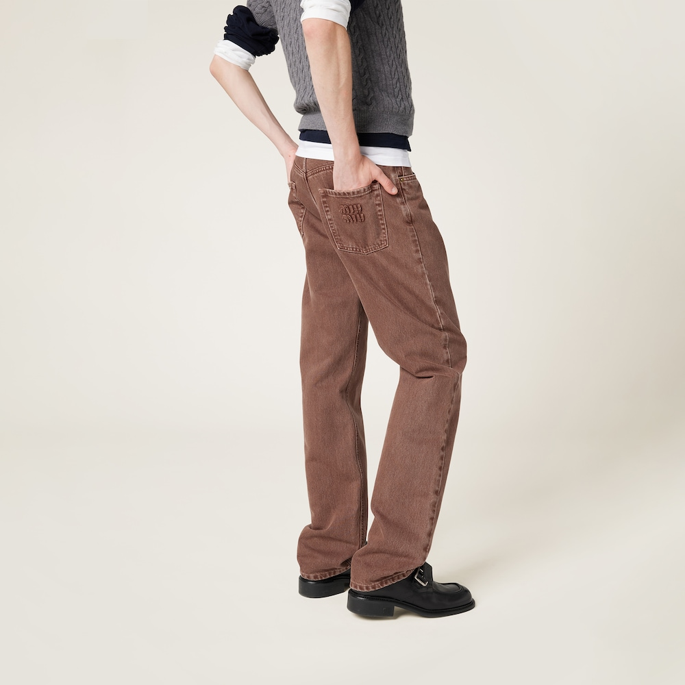 Five-pocket bull denim trousers