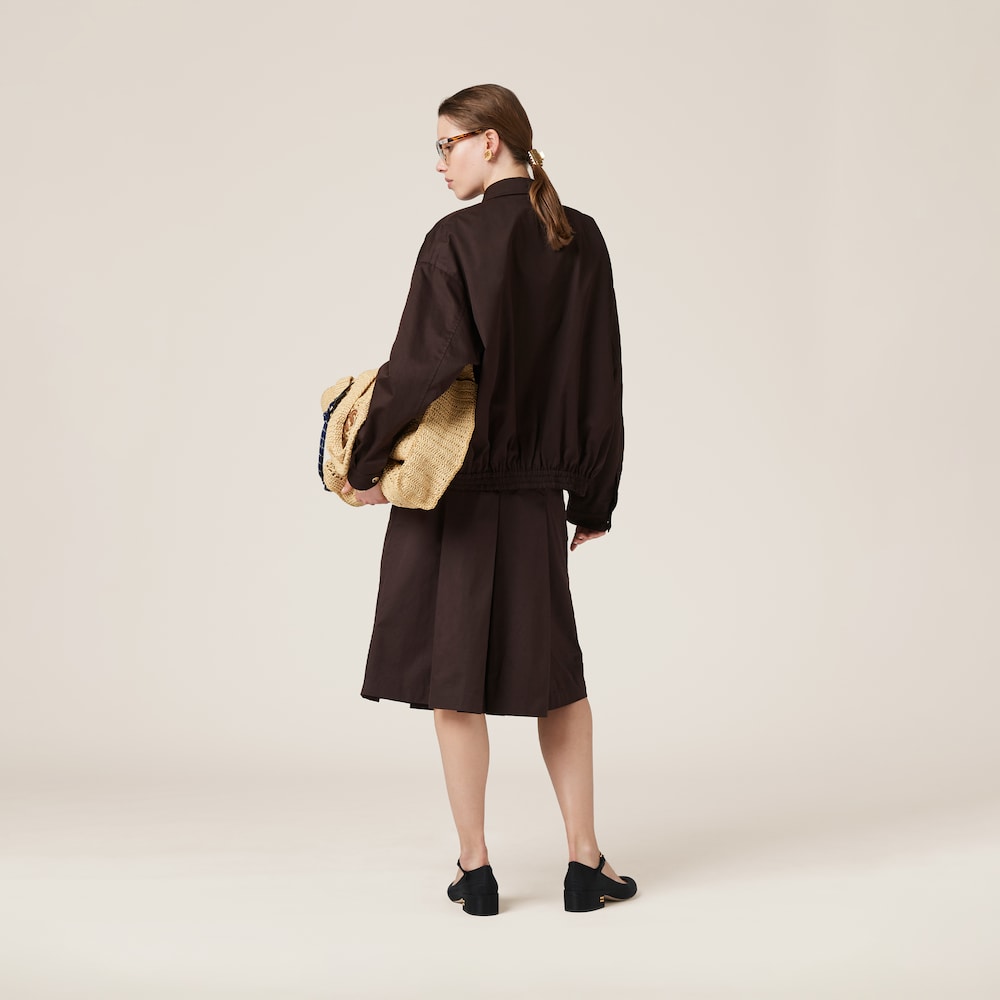 Washed gabardine blouson jacket