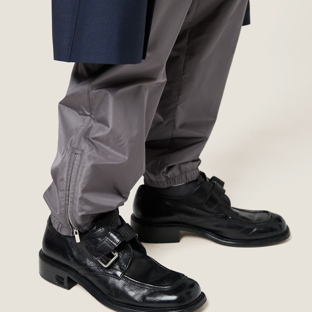 Technical silk joggers