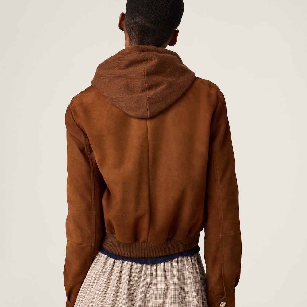 Waxed suede jacket