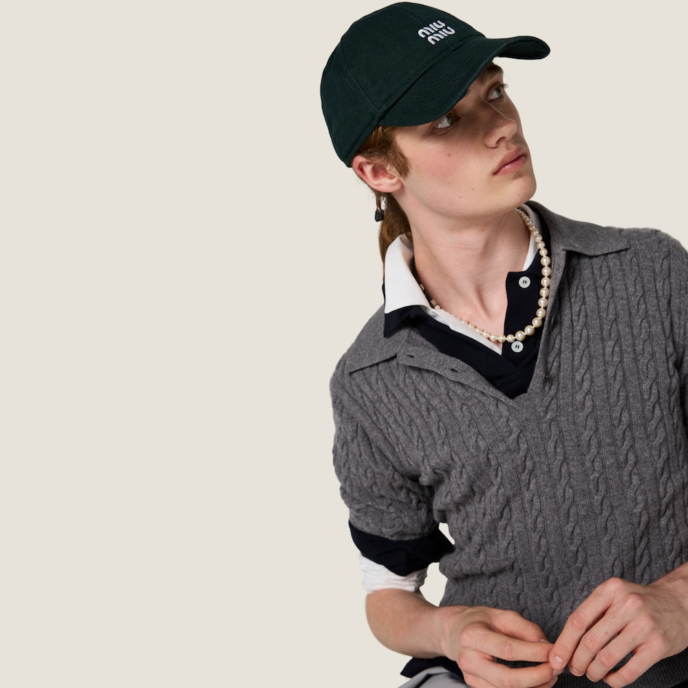 Denim baseball cap