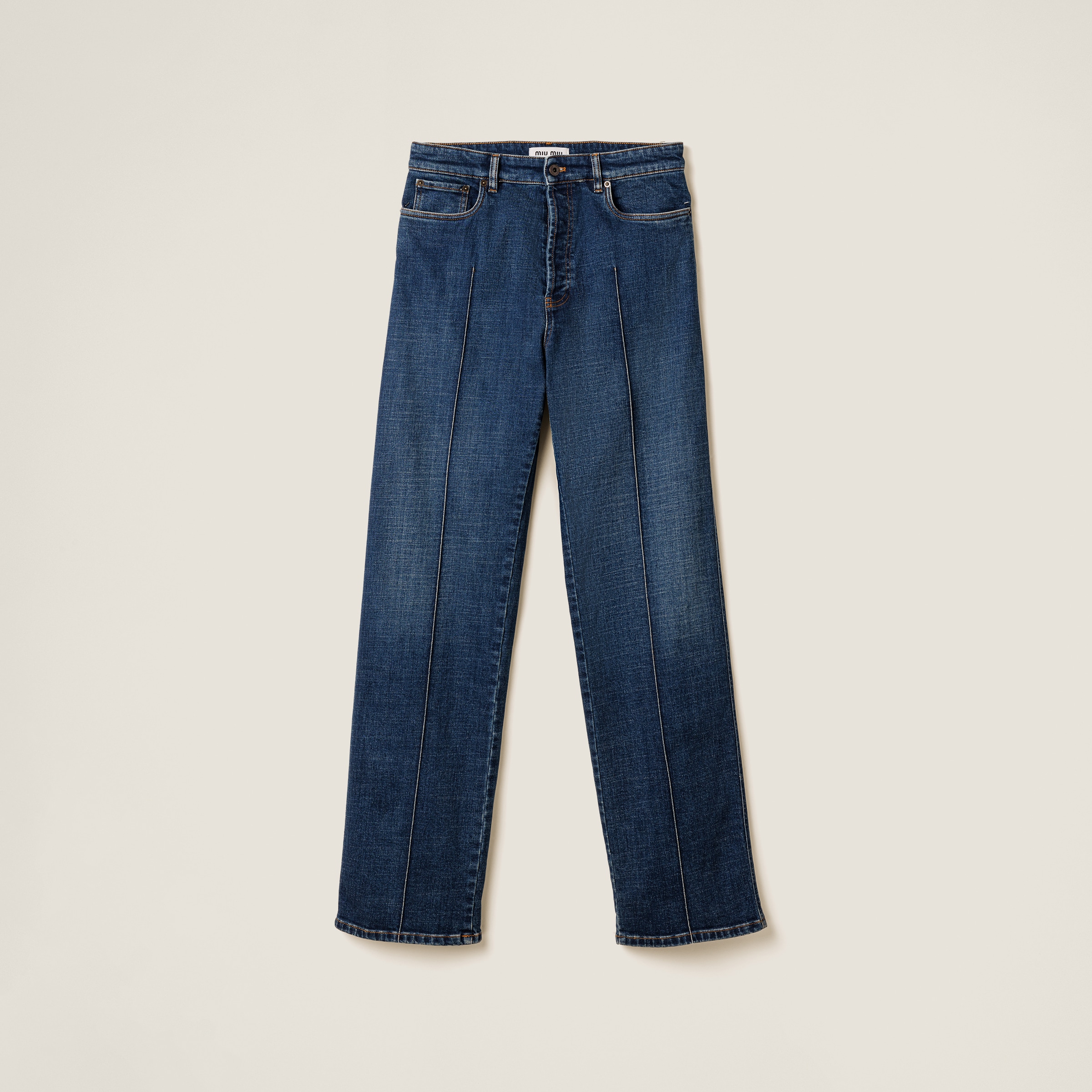 Stretch denim trousers