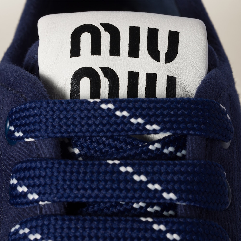Denim sneakers with logo