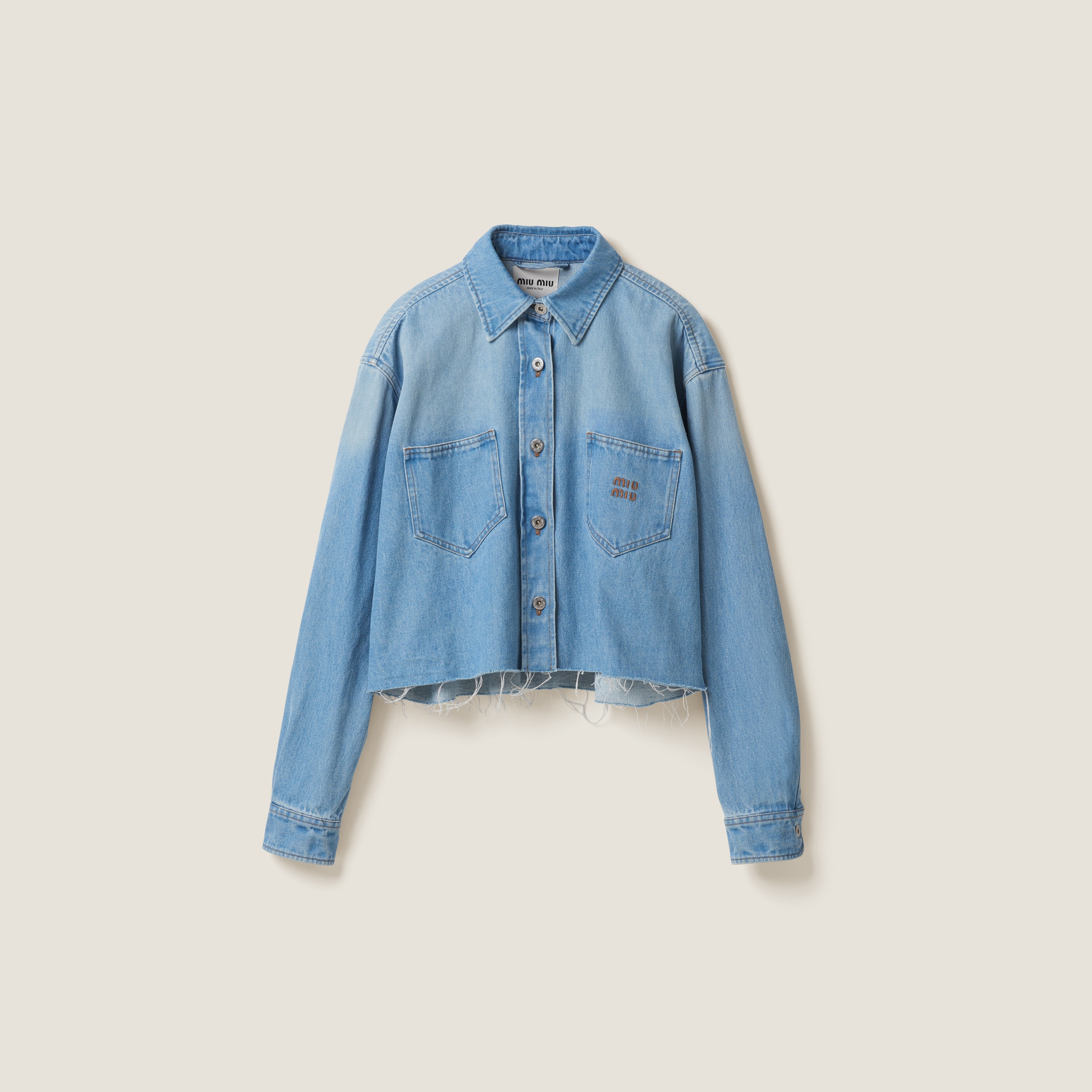 Denim blouson jacket