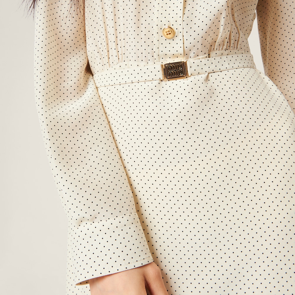 Long crepe de chine dress