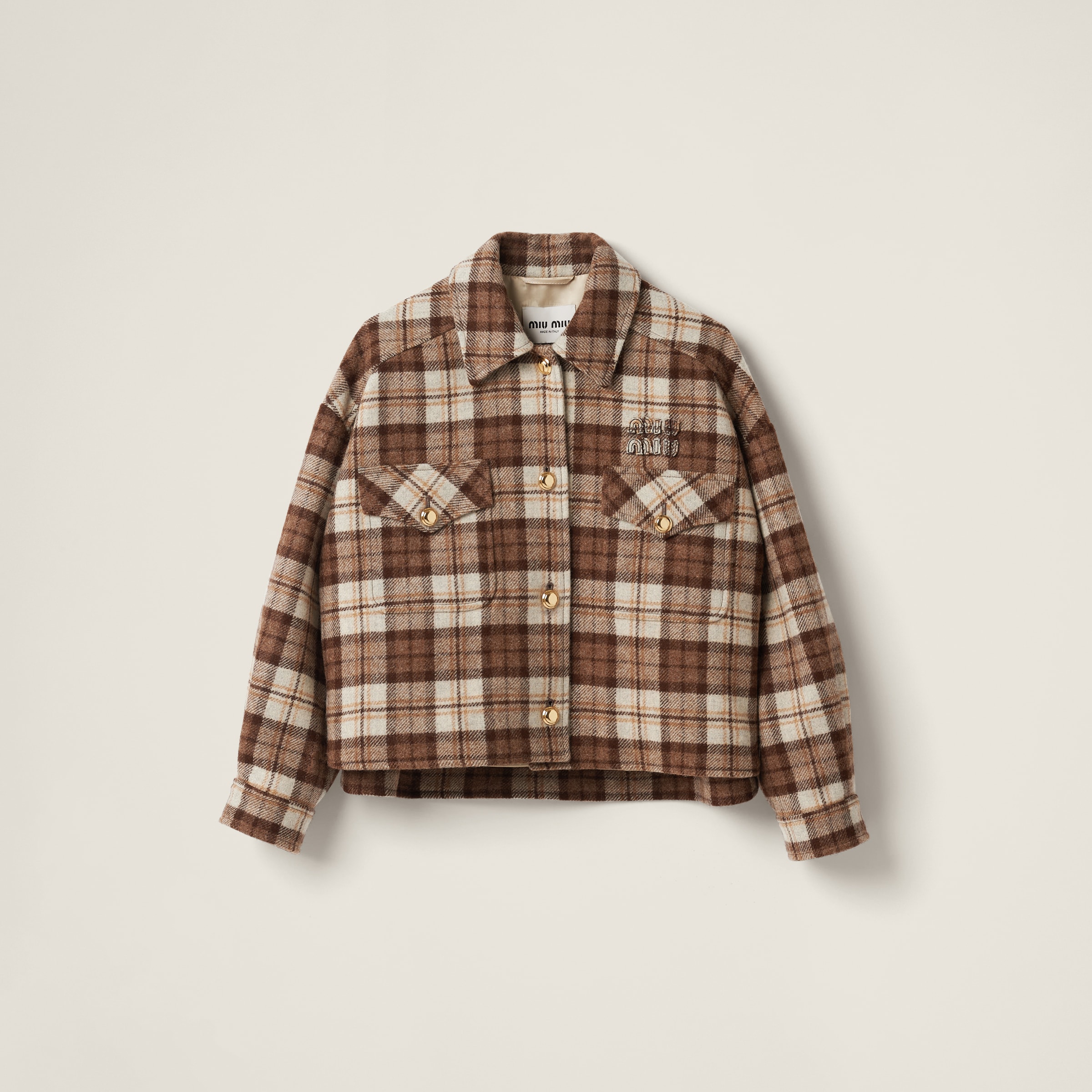 Check blouson jacket
