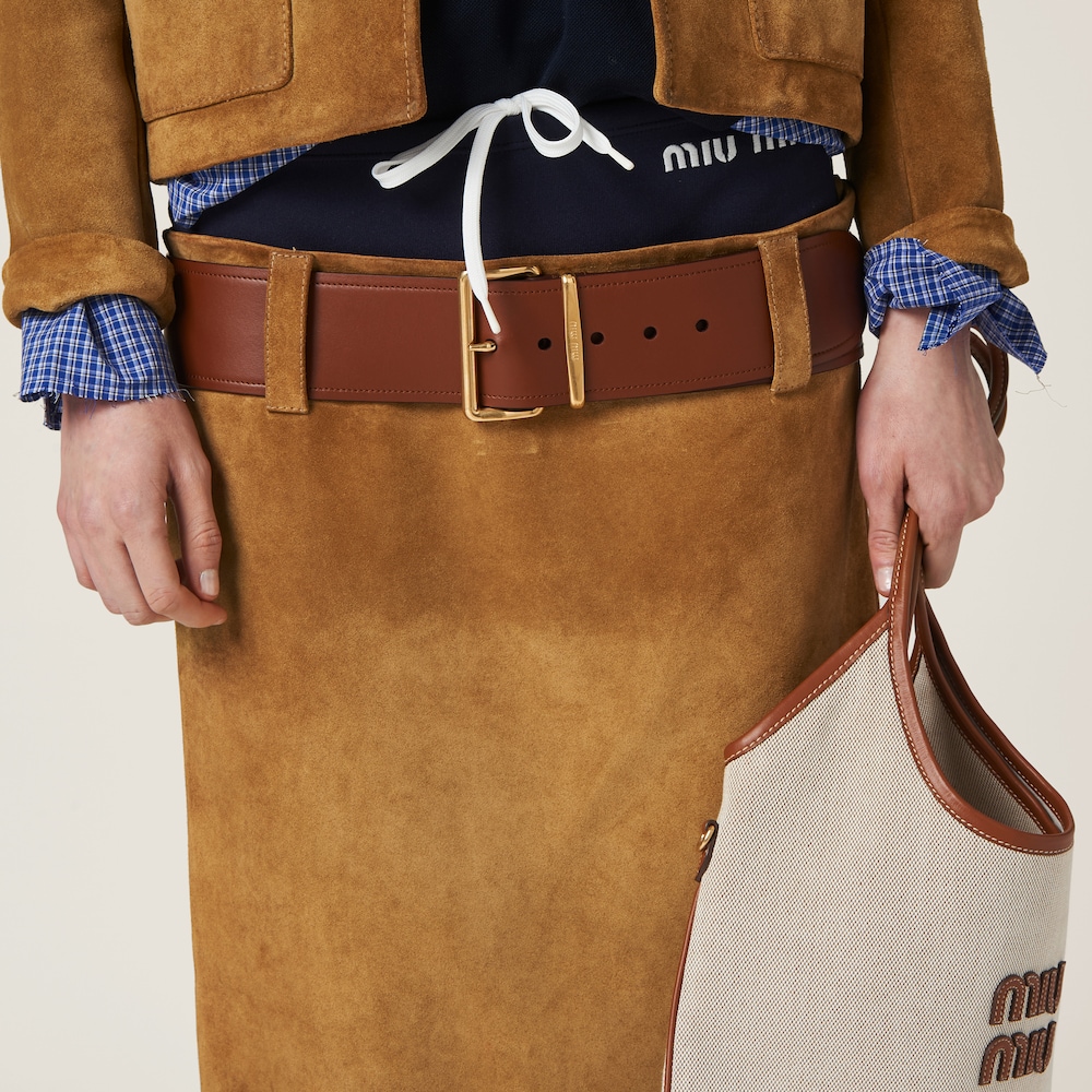Suede skirt