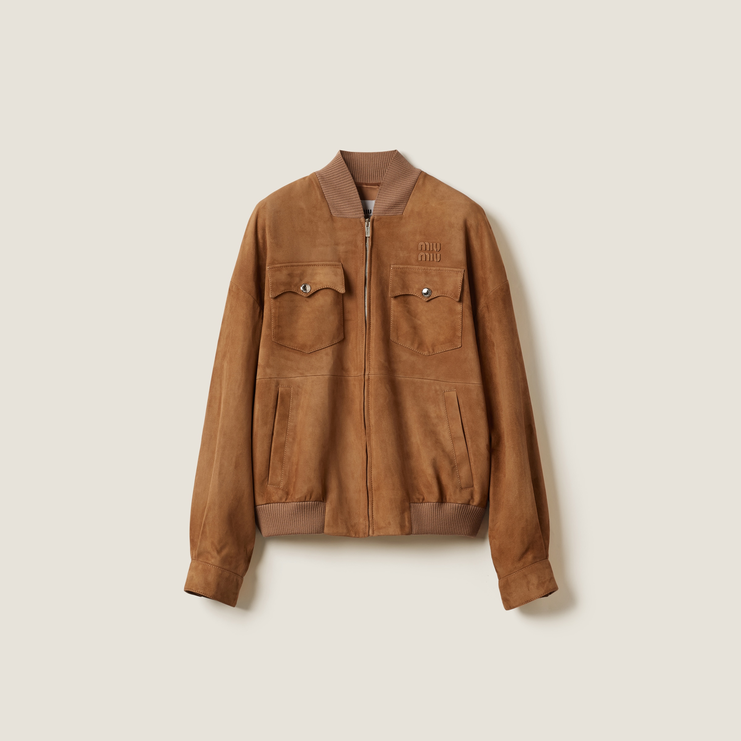 Suede nappa leather jacket