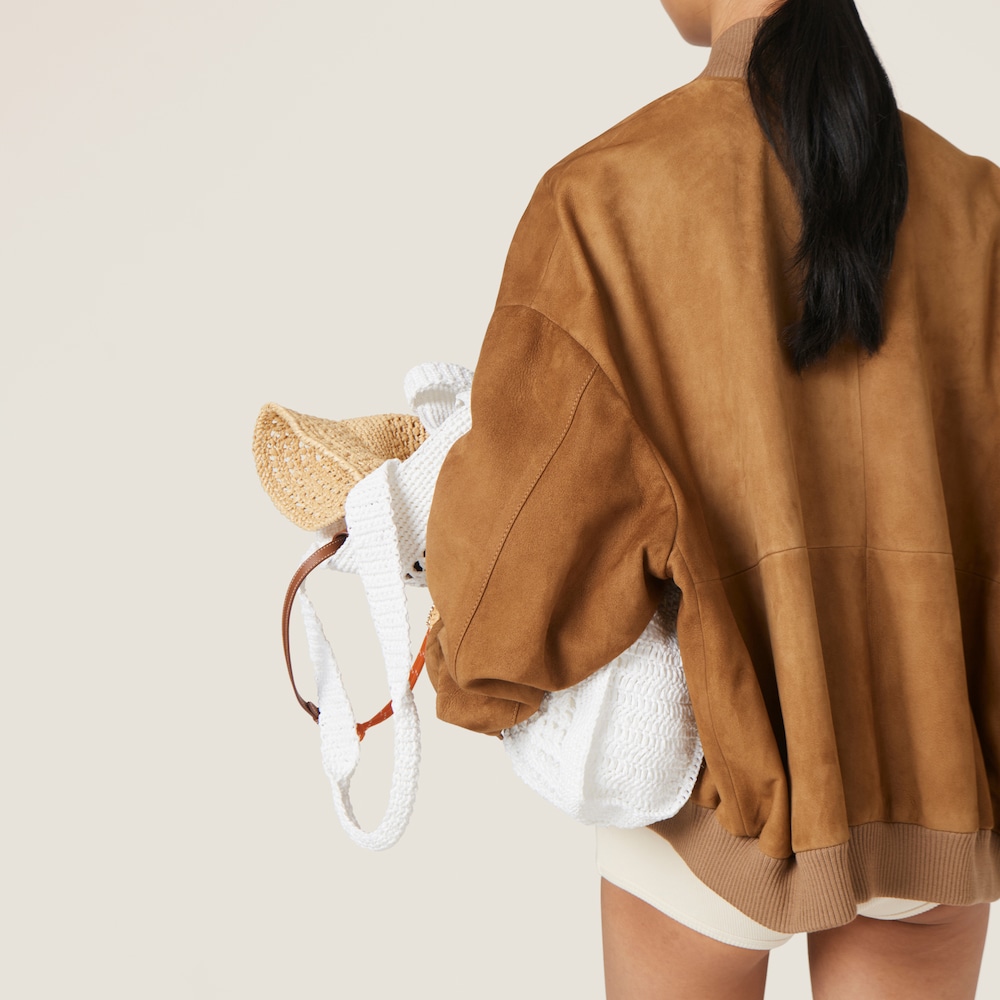 Suede nappa leather jacket