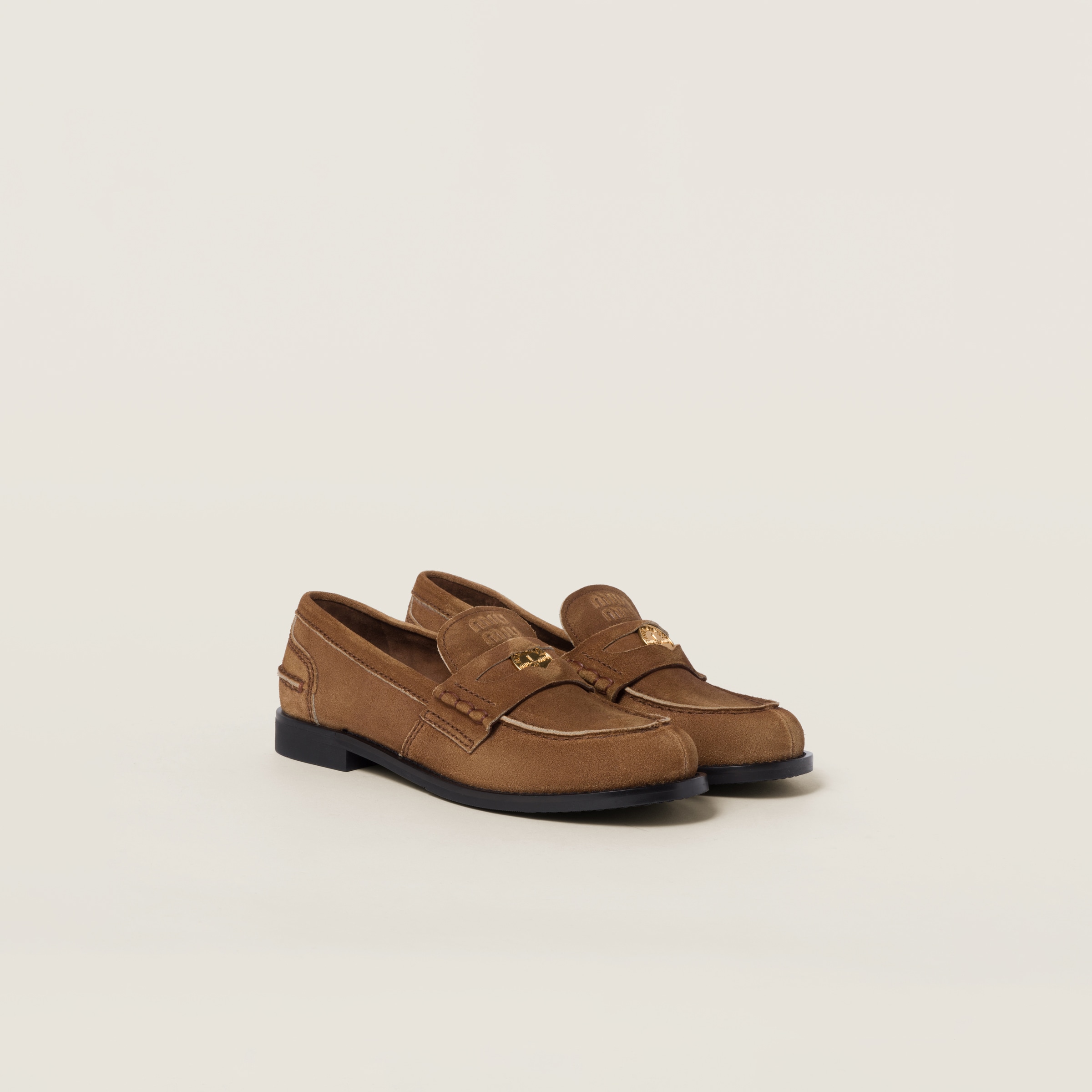 Faded suede loafers