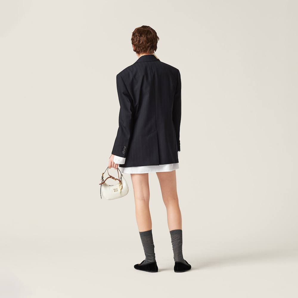 Single-breasted pinstripe jacket