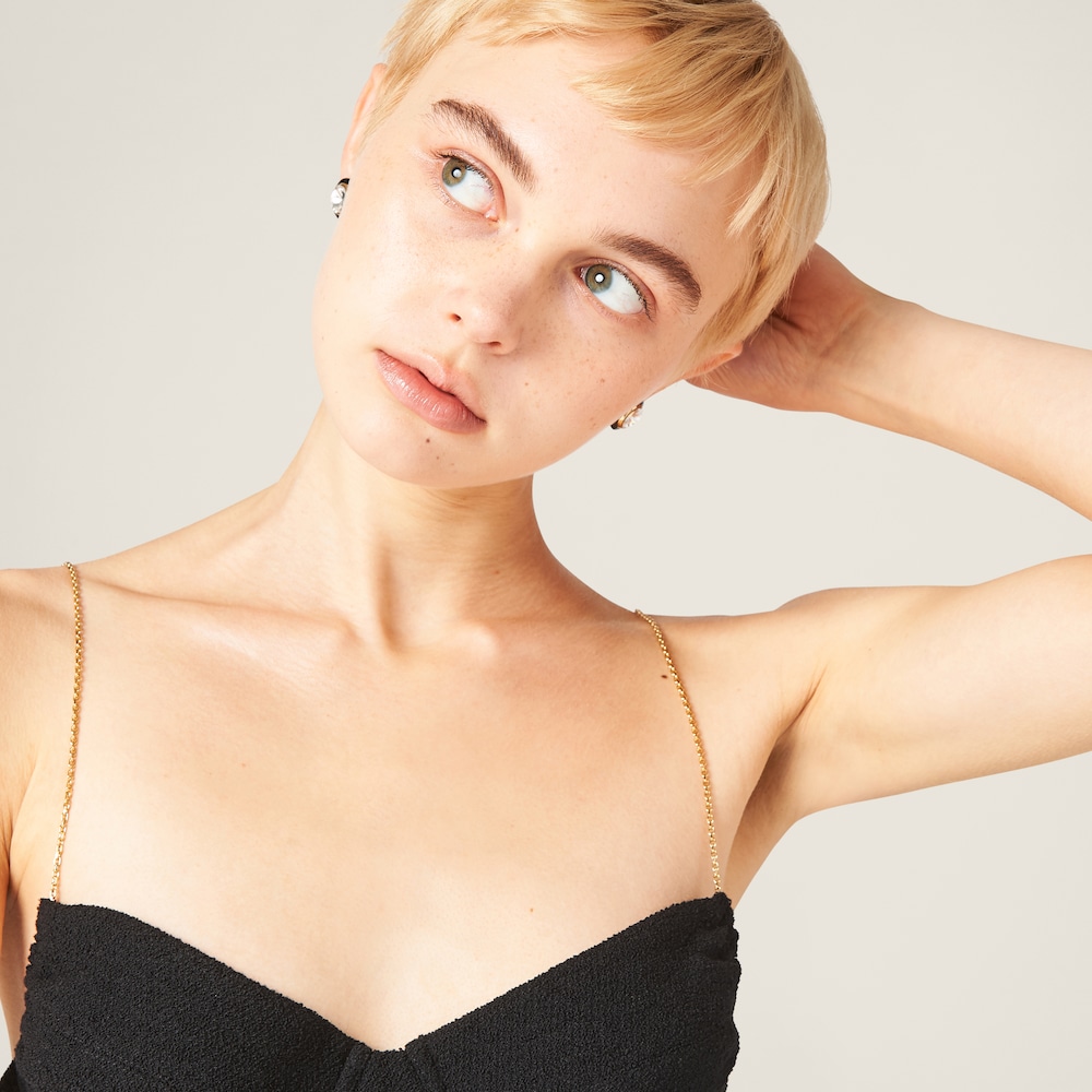 Stretch bouclé mini-dress