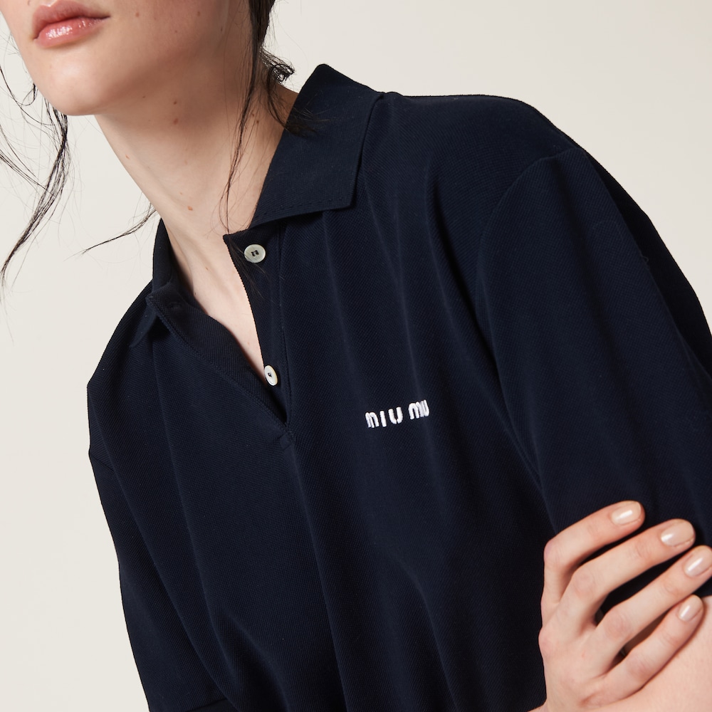 Cotton piqué polo shirt