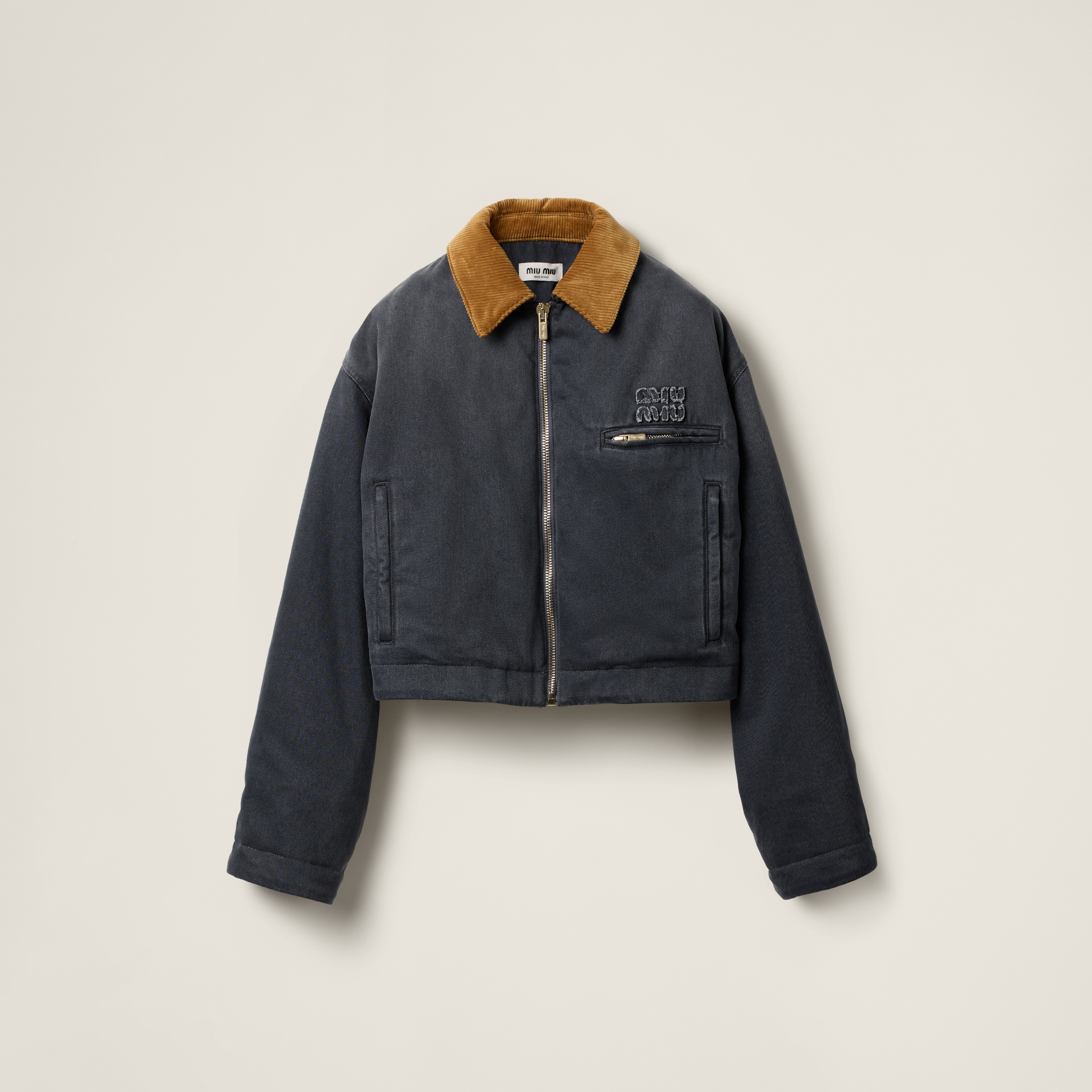 Drill blouson jacket