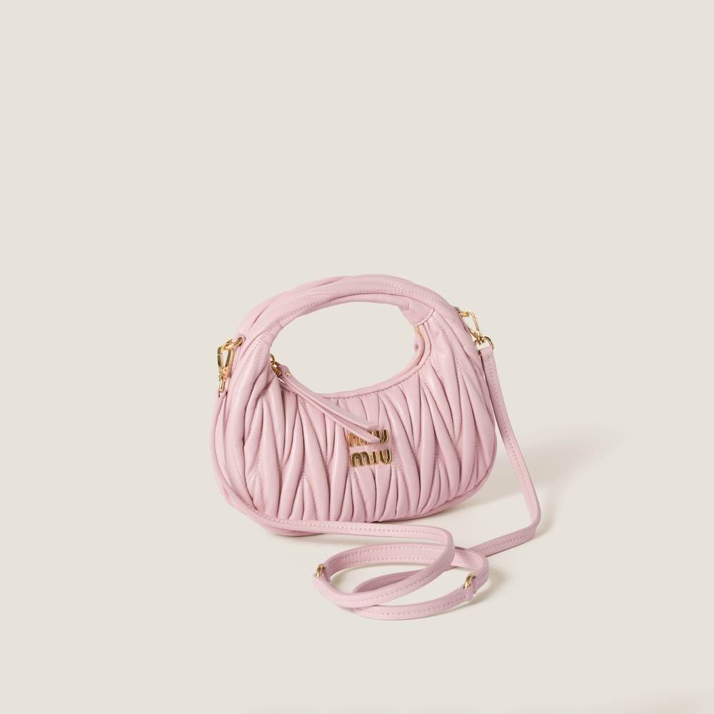 Wander matelassé nappa leather hobo mini-bag