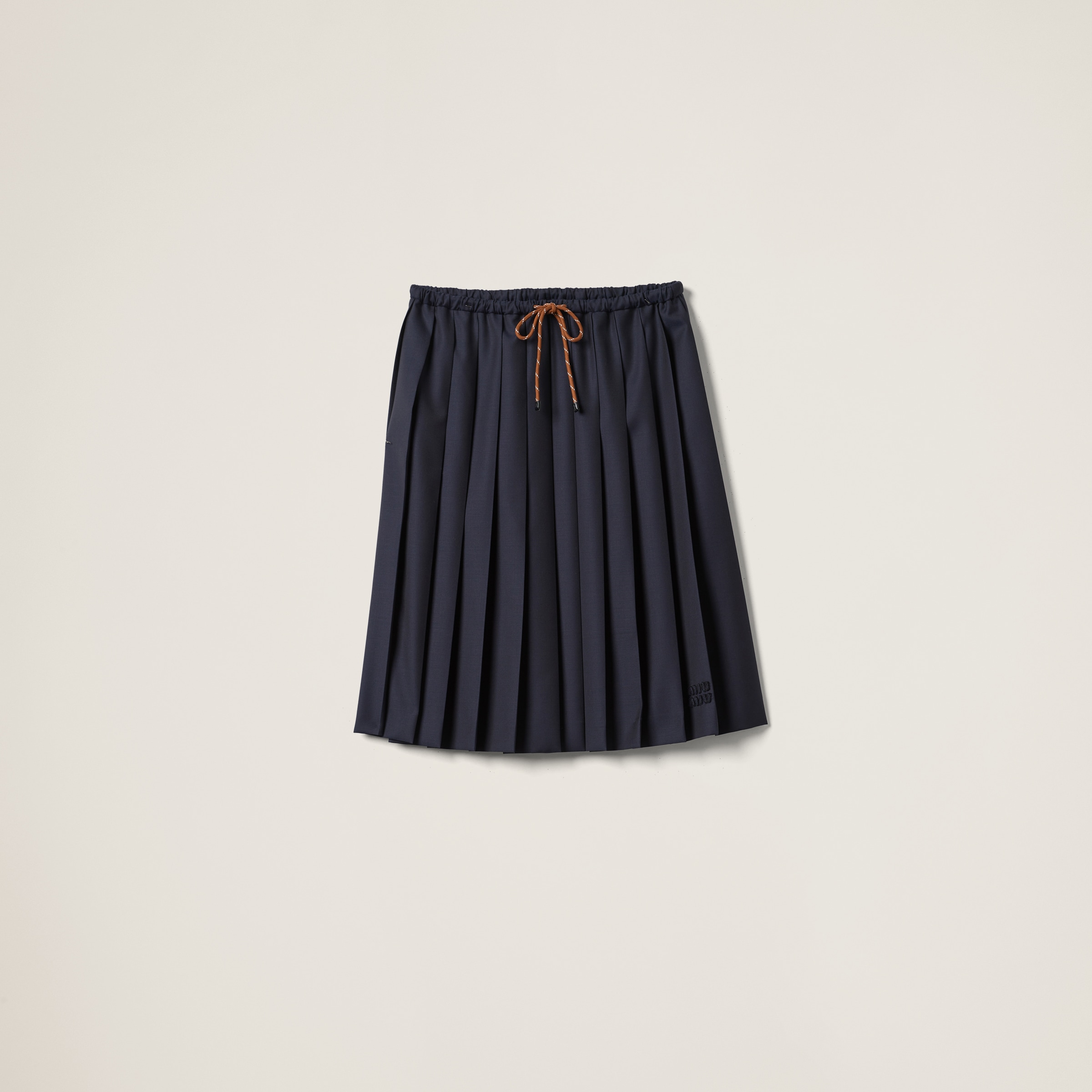 Pleated Batavia skirt