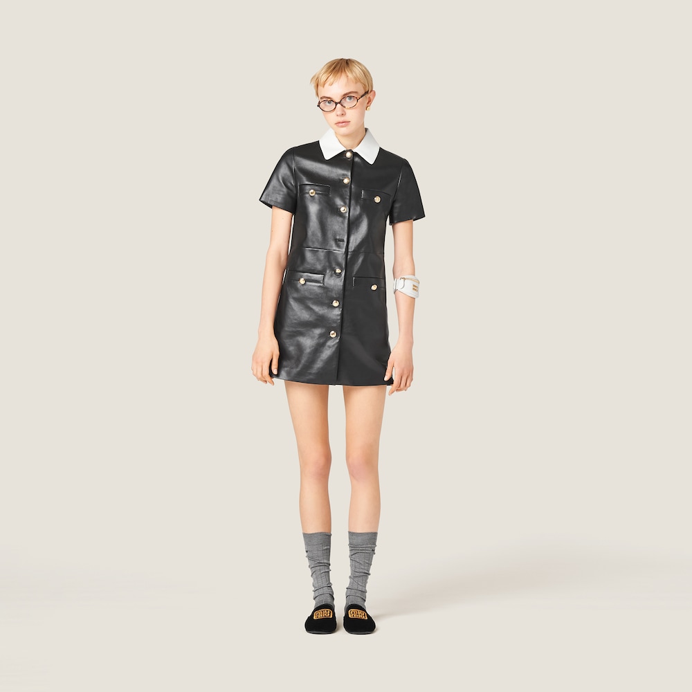Nappa leather dress