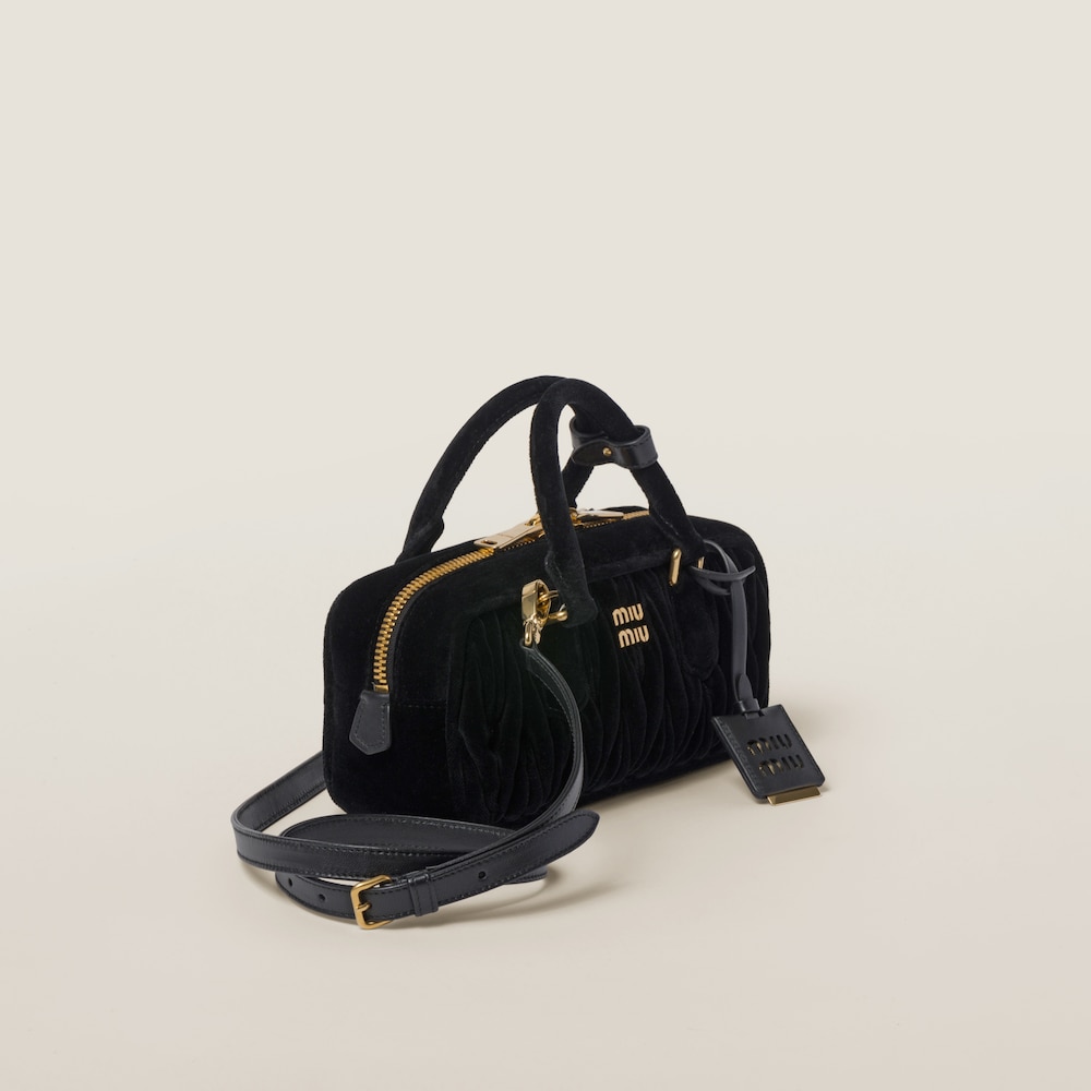 Arcadie Matelassé velvet bag