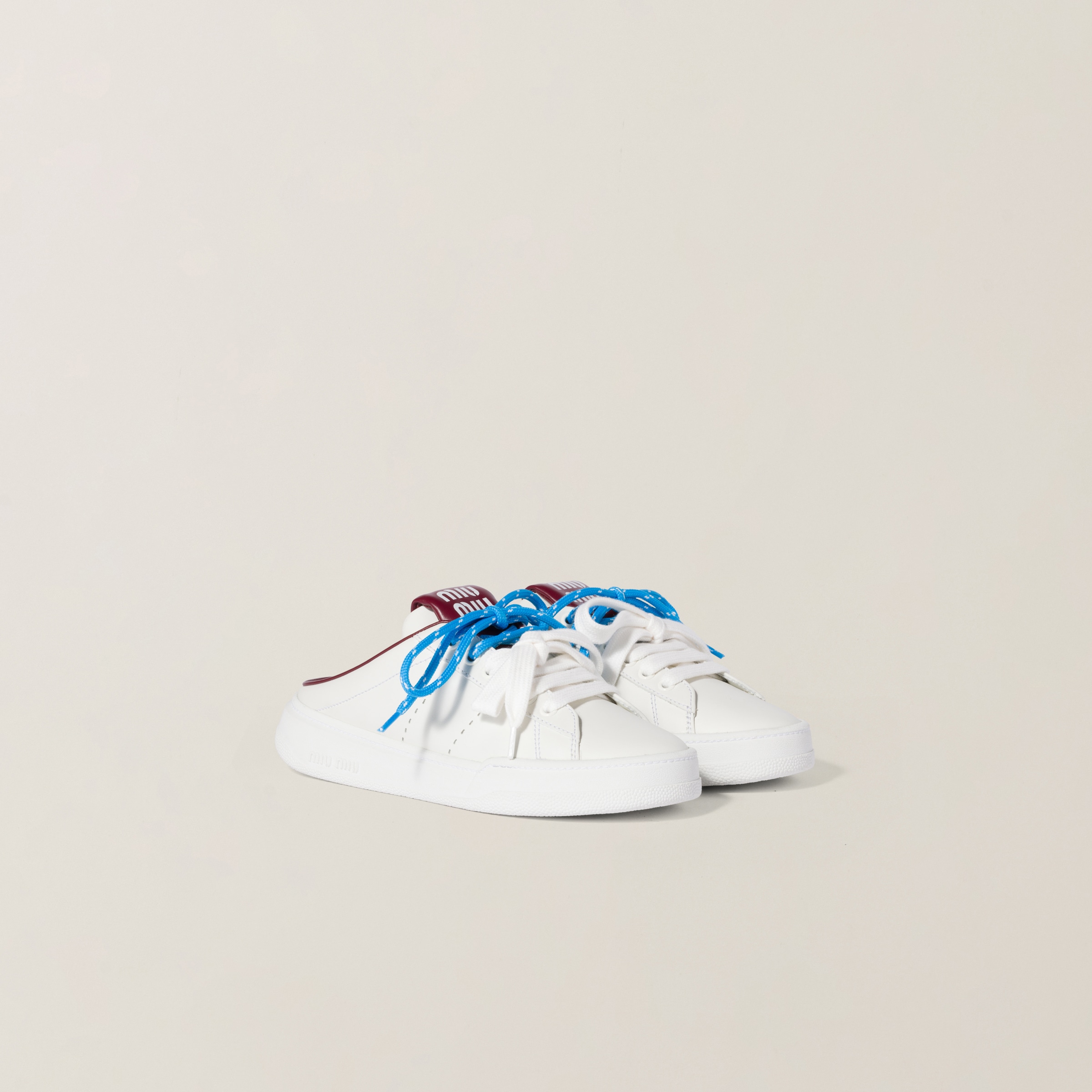 Leather sneaker mules