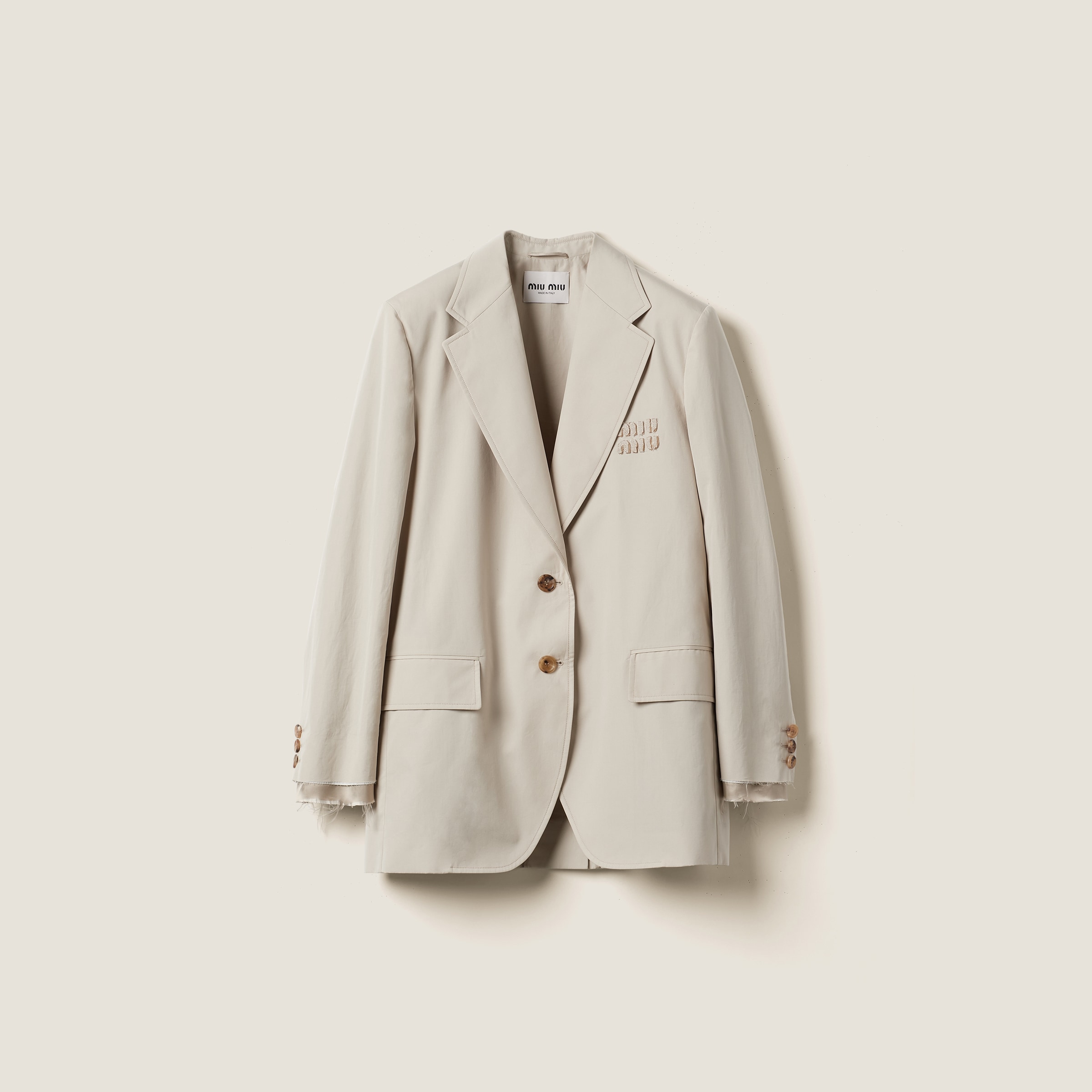 Single-breasted poplin jacket