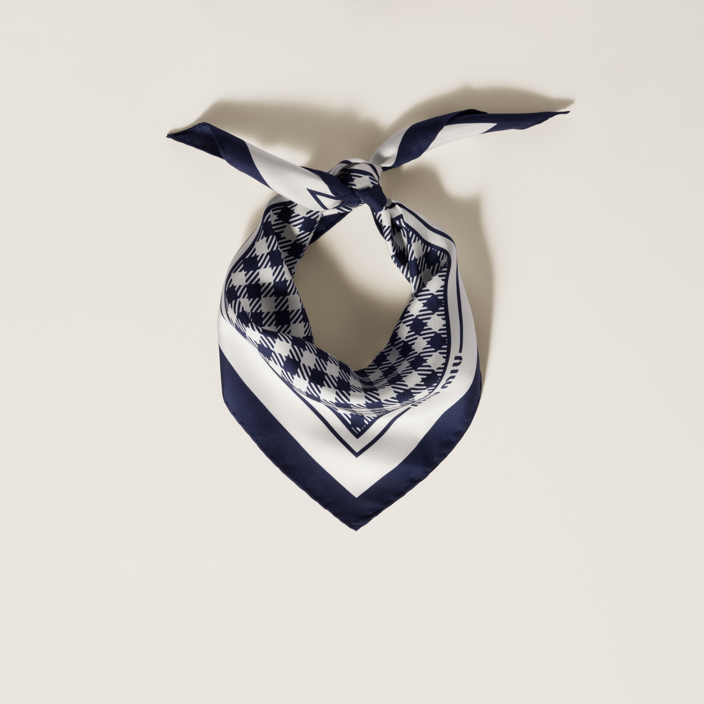 Printed silk twill scarf