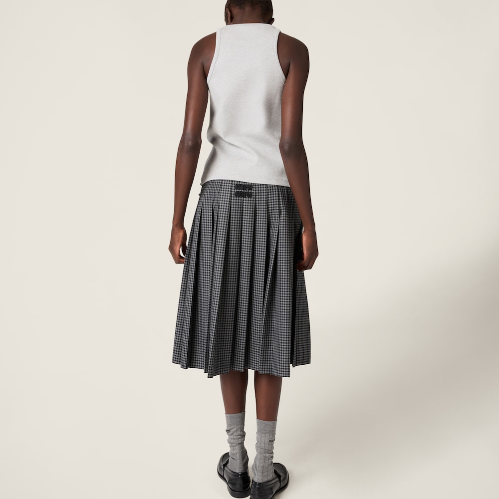 Ribbed jersey racer top